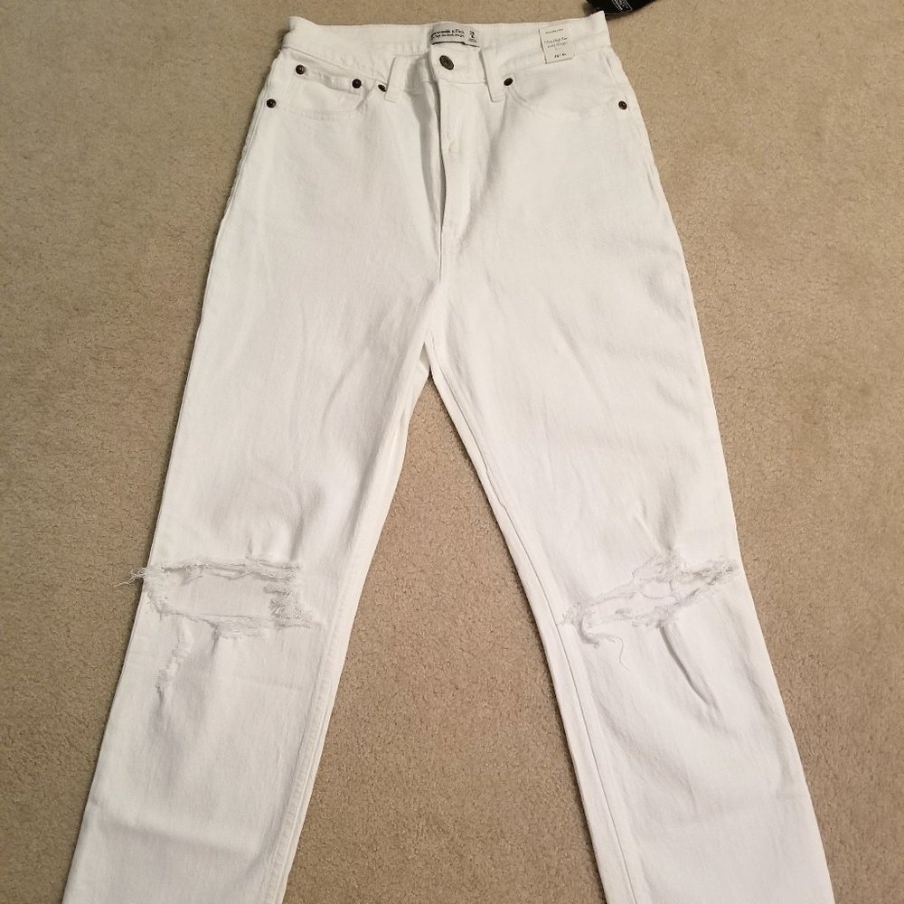 Abercrombie Ultra High Rise Ankle Straight Jeans